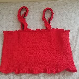 Red crop top